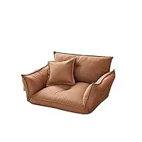 sswerweq poufs adultes convertible adjustable floor chair sofa armchair furniture fold down seating chair ideal for room bedroom (color : bruin)