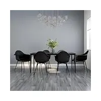 arkem chaises à manger lot de 6 noir pp,chaises de salle À manger,chaise de cuisine,chaises de salle À manger moderne390