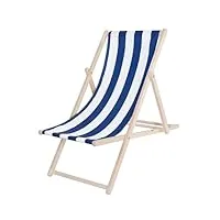 springos chaise longue en bois à monter soi-même - dimensions : 58 x 92 x 62 cm - chaise longue pliable - fauteuil de relaxation - salon de jardin