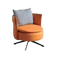 chaise longue pliantesfxyoybt fauteuil pivotant de salon moderne avec coussin rembourré, canapé-lit avec cadre en acier et rembourrage doux pour salon, balcon, chambre(color:blanc gris)