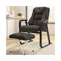 chaise avec accoudoirs chaise inclinable moderne pour adultes allongés, canapé plat, chaise de lecture, réglage du dossier, chaise confortable pour chambre à coucher, fauteuil de salon, chaise de