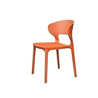 asadfdaa chaise chaise de salle à manger en plastique pack tabouret de bar chambre bureau acrylique mobile salle à manger chaise design chaises manger meubles de maison (color : orange)