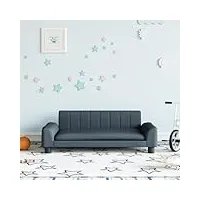 tidyard canapé pour enfants gris foncé 90x53x30 cm tissu, mini-canapé fauteuil enfant pour salon, chambre à coucher, appartement, petit espac