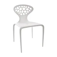 moroso - chaise avec des trous supernatural - blanc pur ral9010/mat/lxhxp 49x81x50cm