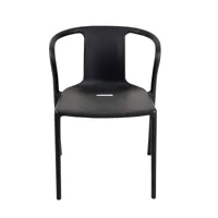magis - chaise avec accoudoirs air armchair - gris anthracite/mat/pour interieur et exterieur