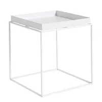 hay - table d'appoint tray m - blanc/revêtu par poudre/lxlxh 40x40x44cm