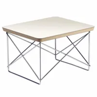vitra - occasional table ltr - table d'appoint - blanc/chant chêne/pxhxp 39,2x25x33,5cm/structure chrome