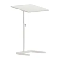 vitra - table d'appoint réglable en hauteur nestable - soft light white/lxlxh 50x35x57,4-77cm