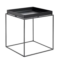 hay - table d'appoint tray m - noir/revêtu par poudre/lxlxh 40x40x44cm