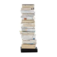 opinion ciatti - ptolomeo - bibliothèque colonne 75 - noir/base black laquered/75cm/capacité environ 35 volumes