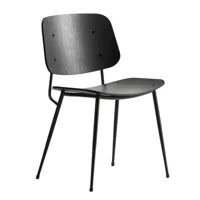 fredericia - chaise søborg structure acier - noir/laqué/structure acier noir/pxhxp 51x79,5x50,5cm