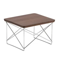 vitra - occasional table ltr - table d'appoint - noyer/plateau de table noix/pxhxp 39,2x25x33,5cm/structure chrome