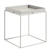 hay - table d'appoint tray m - gris chaud/revêtu par poudre/lxlxh 40x40x44cm