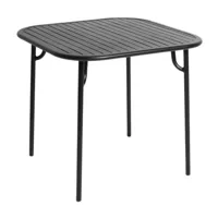 petite friture - table de jardin week-end 85x85cm - noir/laqué mat/lxhxp 85x75x85cm/revêtement anti-uv