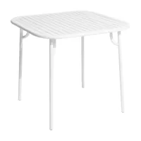 petite friture - table de jardin week-end 85x85cm - blanc/laqué mat/lxhxp 85x75x85cm/revêtement anti-uv