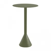hay - table de jardin palissade cone ø60cm - olive/revêtu par poudre/h 105cm / ø 60cm/base en béton