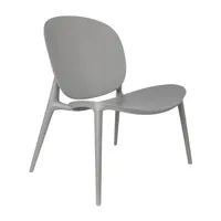 kartell - fauteuil de jardin be bop - gris/polypropylène modifié coloré/soft touch traitement/pxhxp 69x75x62cm/pour usages indoor & outdoor