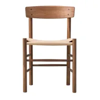 fredericia - chaise j39 noyer - noyer/huilé/assise en vannerie naturel/lxhxp 48,5x77x42,5cm