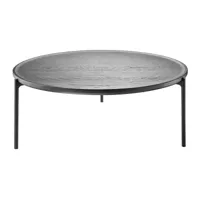 eva solo - table basse savoye ø 90cm - noir/teinté/h x ø 35x90cm/structure aluminium noir peint par poudrage