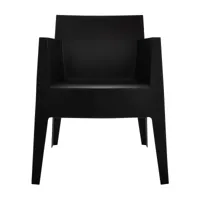 driade - chaise de jardin avec accoudoirs toy - noir ral 9004/mat/pxhxp 62x78x58cm