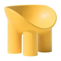 driade - chaise de jardin avec accoudoirs roly poly - jaune/ochre ral 1032/hxlxp 63x84x57cm