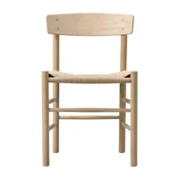 fredericia - chaise j39 - chêne/savonné/assise en vannerie naturel/pxhxp 48,5x77x42,5cm