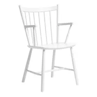 hay - chaise avec accoudoirs hêtre j42 - blanc/laqué à base d'eau/lxhxp 57,5x87x53,5cm