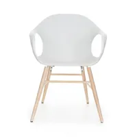 kristalia - elephant - fauteuil avec piètement en bois - blanc/pxhxp 62x85x58cm/structure hêtre