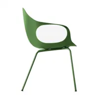 kristalia - elephant - fauteuil de jardin - vert olive/laqué/châssis vert olive
