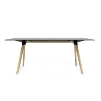 magis - butch the wild bunch - table - noir table hpl/129x75cm/châssis hêtre