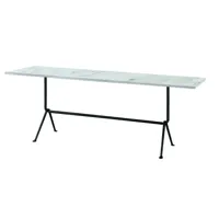 magis - officina fratino - table de salle à manger 65 - noir/plateau de table marbre carrara/lxpxh 160x65x72cm/structure noir