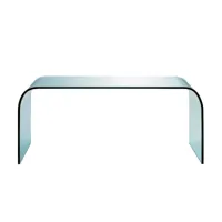 fontana arte - table d'appoint fontana 140x70cm - transparent/lxlxh 140x70x40cm/courbé et rectifié