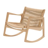classicon - fauteuil à bascule euvira - naturel/cordonnet couleur chanvre/72x75x65cm//inserts feutre antidérapants/structure chêne naturel