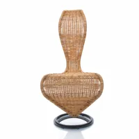 cappellini - chaise s-chair - wicker/vannerie /lxhxp 50x102x42cm/piètement laquée marron foncé