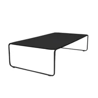 la palma - table d'appoint toé t56 - noir/hpl fenix noir/lxlxh 128x64x30cm/piètement laqué en noir