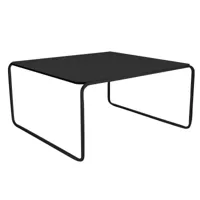 la palma - table d'appoint toé t57 - noir/hpl fenix® noir/piètement laqué en noir/lxlxh 70x70x34cm
