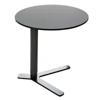 la palma - table basse 52-70cm yot80 - noir/dessus de la table hpl fenix®/h x ø 52x50cm/structure noire laquée