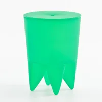 xo-design - tabouret bubu ier - vert/semi opaque/h 43cm/ø 32,5cm
