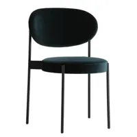 verpan - chaise series 430 structure noire - vert foncé/étoffe harald 2 982/piètement noir/lxhxp 54x82x51,5cm
