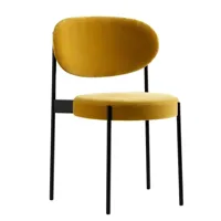 verpan - chaise series 430 structure noire - jaune/étoffe harald 3 443/piètement noir/lxhxp 54x82x51,5cm