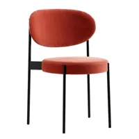 verpan - chaise series 430 structure noire - orange/étoffe harald 3 543/piètement noir/lxhxp 54x82x51,5cm