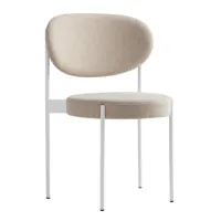 verpan - chaise series 430 structure blanche - beige/étoffe kvadrat hallingdal 0200/structure blanche/lxhxp 54x82x51,5cm
