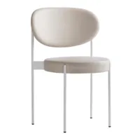 verpan - chaise series 430 structure blanche - perle/étoffe skai parotega f6461662/structure blanche/lxhxp 54x82x51,5cm