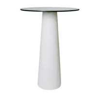 moooi - table ronde container ø70cm - blanc/laminate/h 100cm