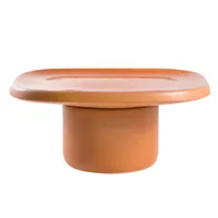 moooi - table d'appoint obon carré bas - terre cuite/vitré/lxpxh 61x61x28cm