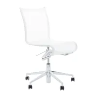 alias - chaise pivotante ajustable 432 rollingframe - blanc/tissu en maille/pxhxp 44x96x73cm/structure aluminium chromé
