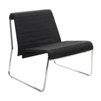 danese - fauteuil farallon - noir/structure chromé/lxhxp 68.5x71x72cm