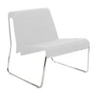 danese - fauteuil farallon - blanc/structure chromé/lxhxp 68,5x71x72cm