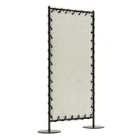 hey-sign - paravent toern 160x80cm - gris marbre/épaisseur de feutre 5mm/lxh 80x160cm/cadre et pieds en métal noir