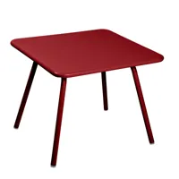 fermob - table d'enfant luxembourg 57,5x57,5cm - chili/texturé/lxlxh 57,5x57,5x47cm/résistant aux uv